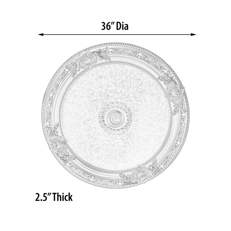 Blanco Round Chandelier Ceiling Medallion 36in
