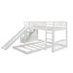 preview thumbnail 8 of 16, Stairway Twin over Twin Bunk Bed with 2 Drawers & Slide, White