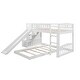 preview thumbnail 9 of 29, Twin Over Twin Bunk Bed with Two Drawers & Full-Length Guardrail, Solid Wood Bunk Bed Frame with Convertible Ladder and Slide