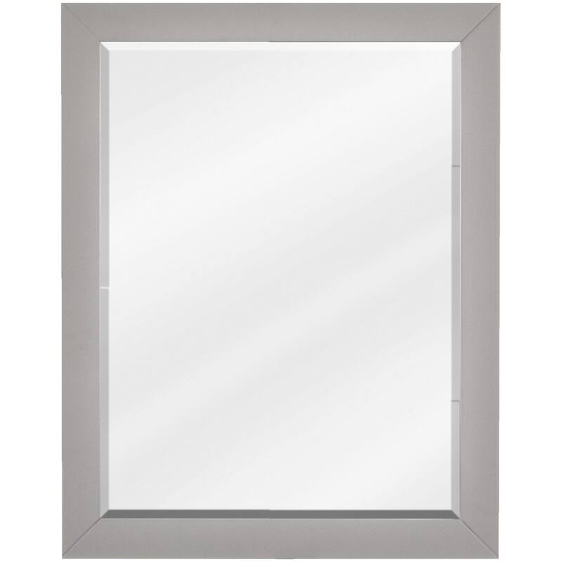 Jeffrey Alexander Cade 28" x 22" Rectangular Beveled Framed Wall - Grey