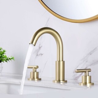8 Inch Widespread Bathroom Sink Faucet 3 Holes Bathroom Faucet Double Handle Modern Basin Vanity Faucets Deck Mounted No Drain