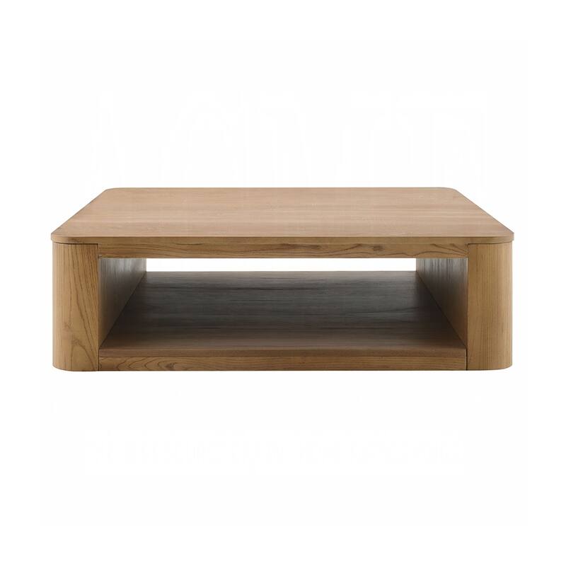 Square Coffee Table with Hollow Base in Oak