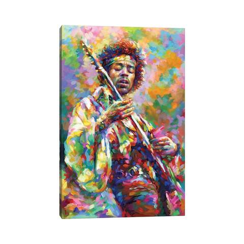 iCanvas "Jimi Hendrix" by Leon Devenice Canvas Print