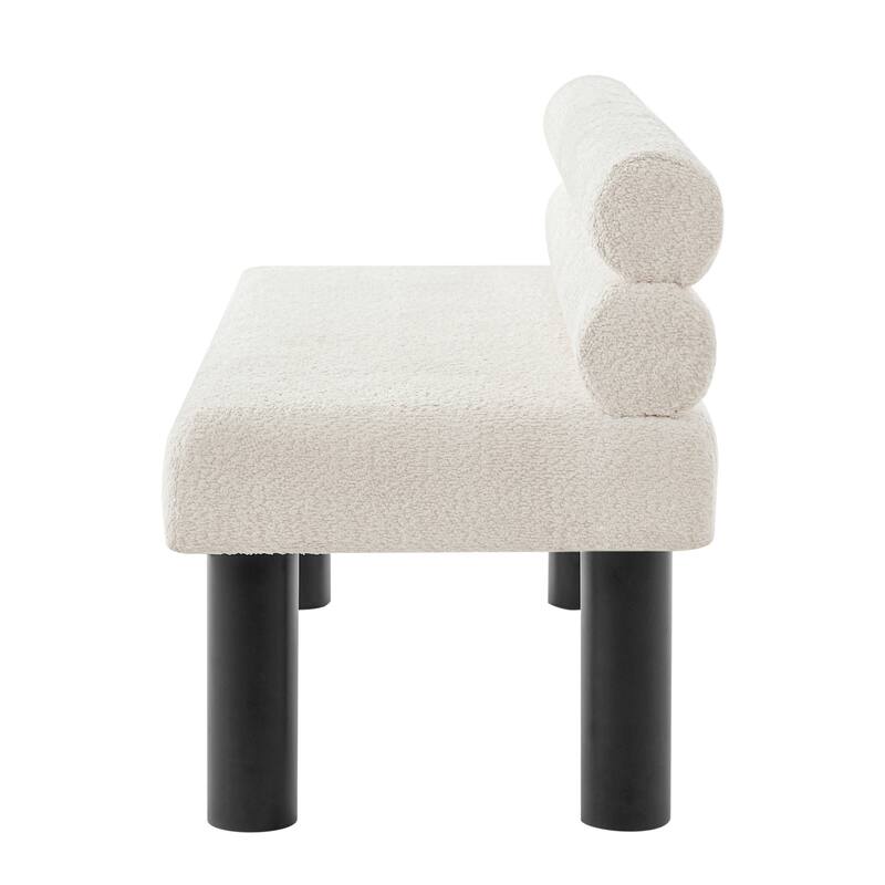 Christopher Knight Home - Modern Upholstered Bench with Padded Seat and Backrest