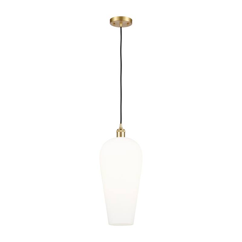 Innovations Lighting Endless Possibilities Ballston - Chelsea - 1 Light 8" Cord Hung Mini Pendant - Satin Gold/White
