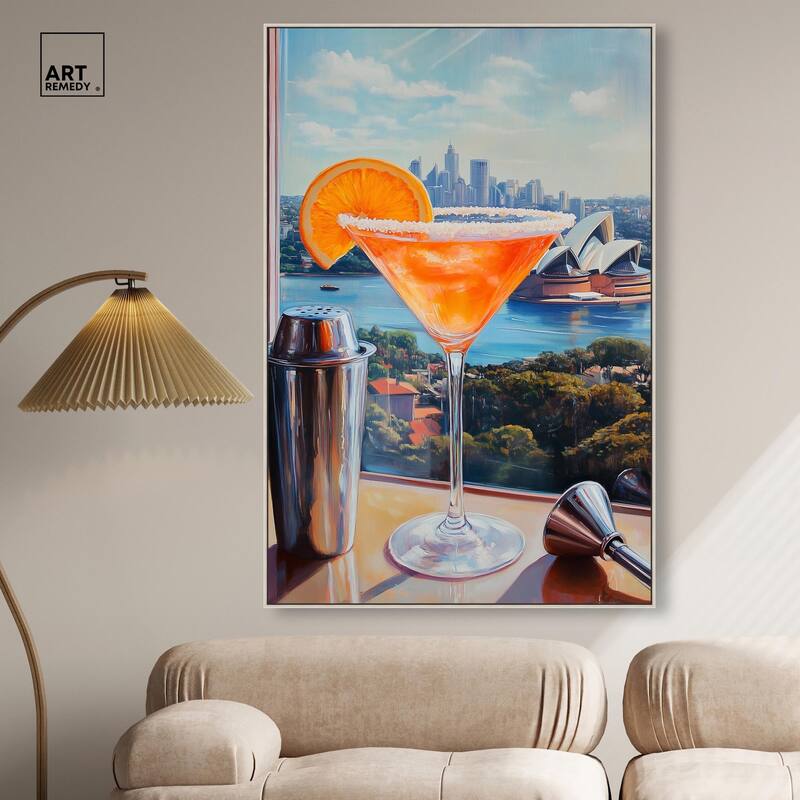 Classy Drink in Australia Canvas by Art Remedy