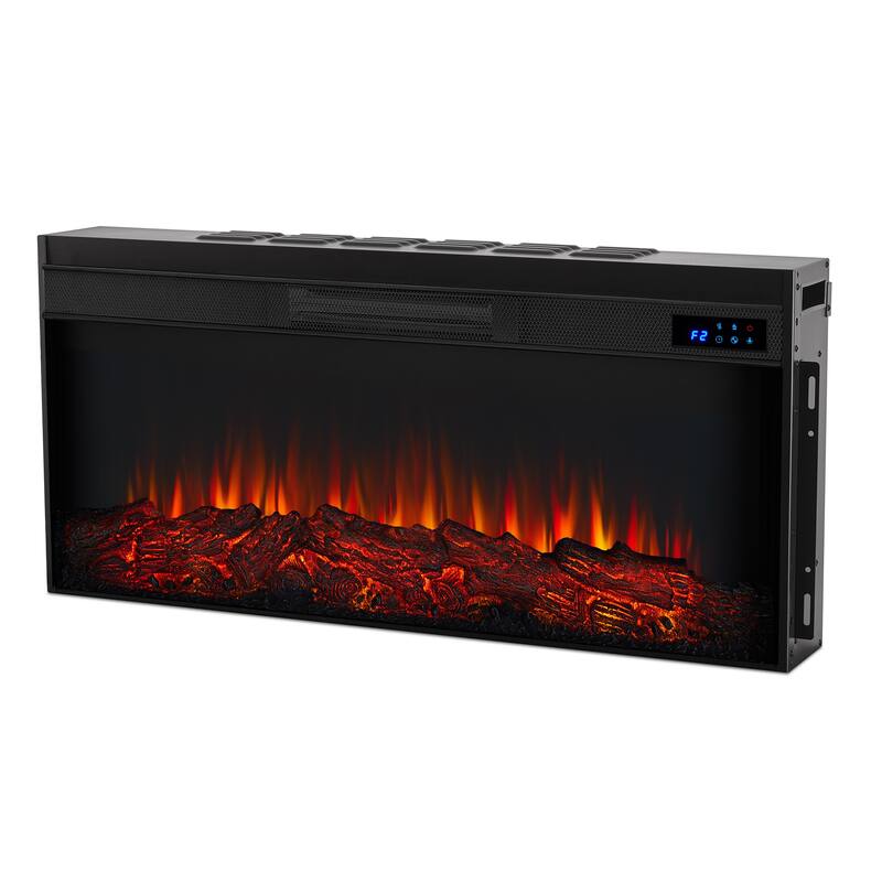 Monte Vista 108" TV Stand Electric Fireplace in White by Real Flame
