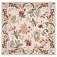 preview thumbnail 52 of 63, SAFAVIEH Handmade Chelsea Rubi French Country Floral Wool Rug 8' Square - Ivory - Square