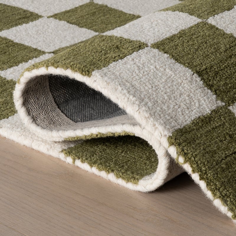 Nuloom Quinarae Checkered Wool-Blend Rug