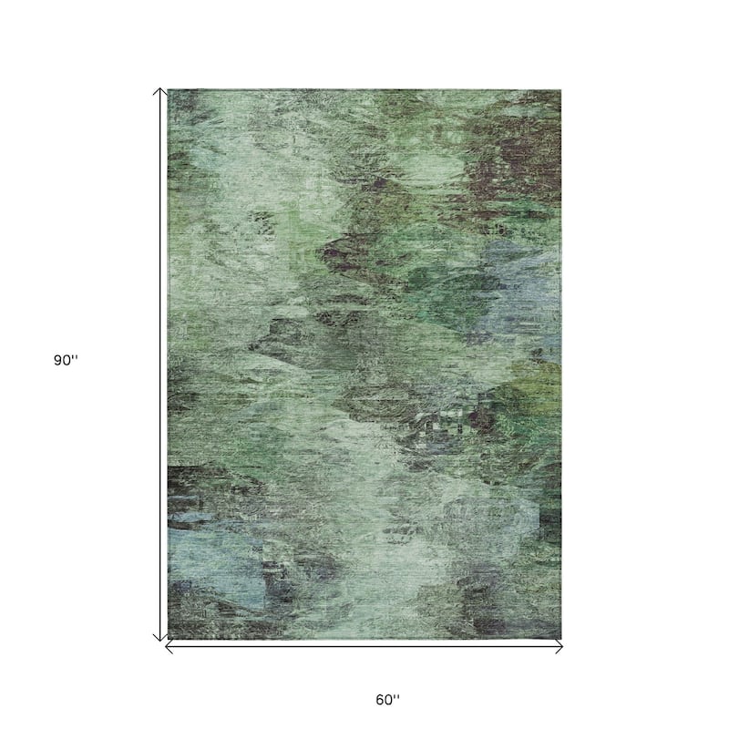HomeRoots Abstract Transitional Rectangle Outdoor Rug