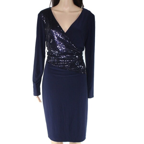 lauren ralph lauren faux wrap dress