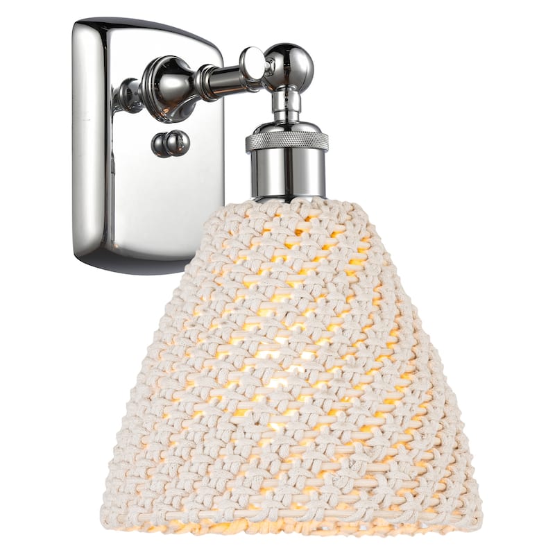 Innovations Lighting 516-1W-11-8 Bristol Natural Sconce Bristol - Polished Chrome / Natural