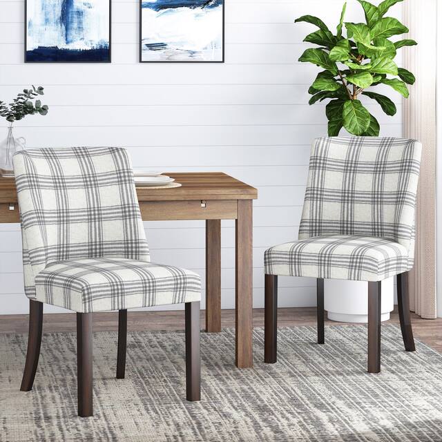Harman Dining Chair by Christopher Knight Home (Set of 2) - Gray + Light Beige + Brown