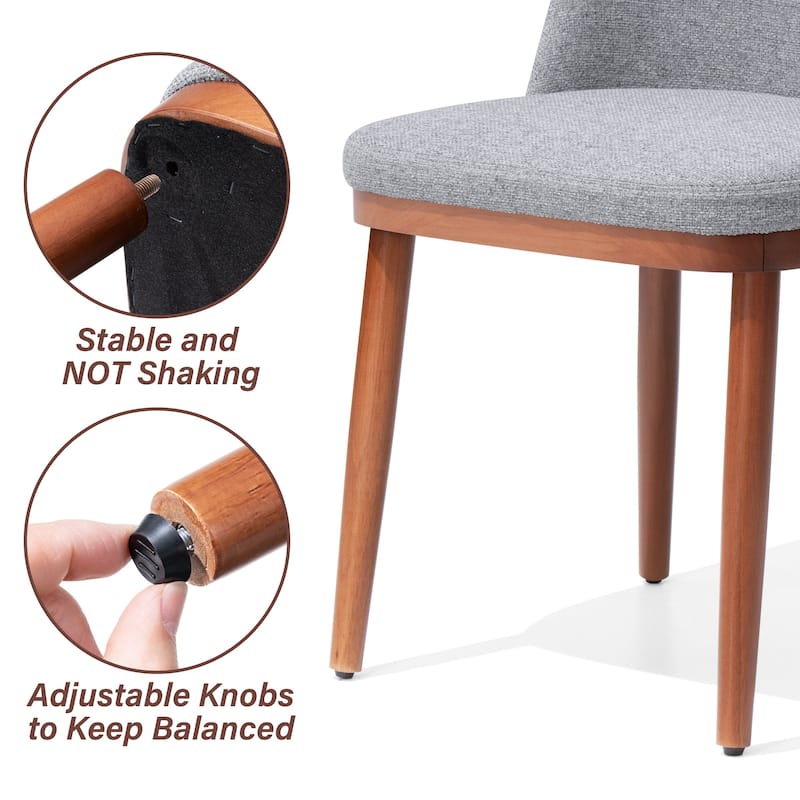 Crestlive Products Upholstered Wood Dining Chairs with Wood Legs