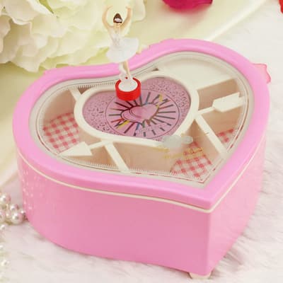 Cute Heart Shape Music Box Christmas Birthday Holiday Gift Best Gift Table Decor