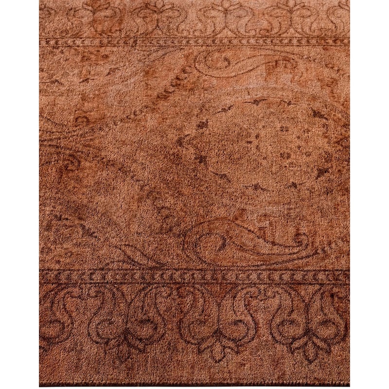 Fine Vibrance One-of-a-Kind Hand-Knotted Runner Rug - Brown, 2' 8" x 12' 4" - 2' 8" x 12' 4"