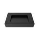 preview thumbnail 57 of 157, Pyramid Solid Surface Wall-Mounted Bathroom Sink 30" - Black