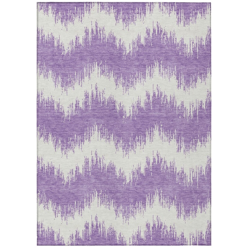 Machine Washable Indoor/ Outdoor Chantille Chevron Modern Rug