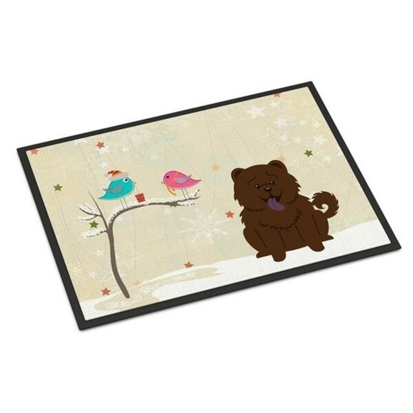 Carolines Treasures BB2613JMAT Christmas Presents Between Friends Chow Chow Chocolate Indoor or Outdoor Mat 24 x 0.25 x 36 in.