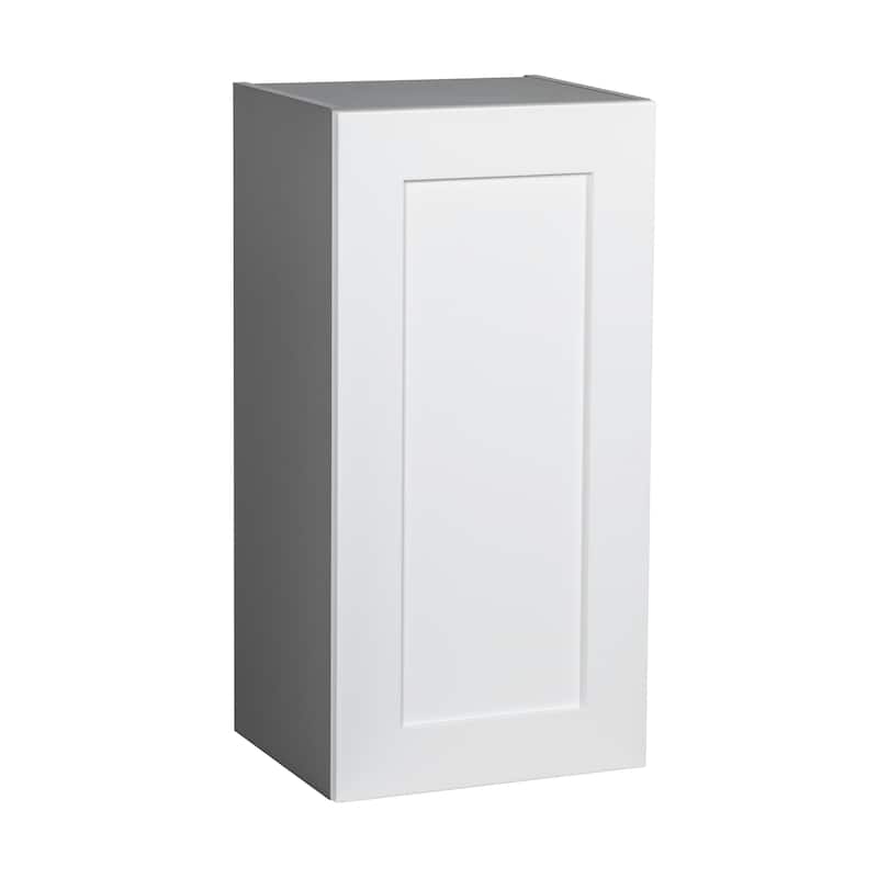 15" x 30" Wall Cabinet-Single Door-Grey - 15 x 30 x 12 - White