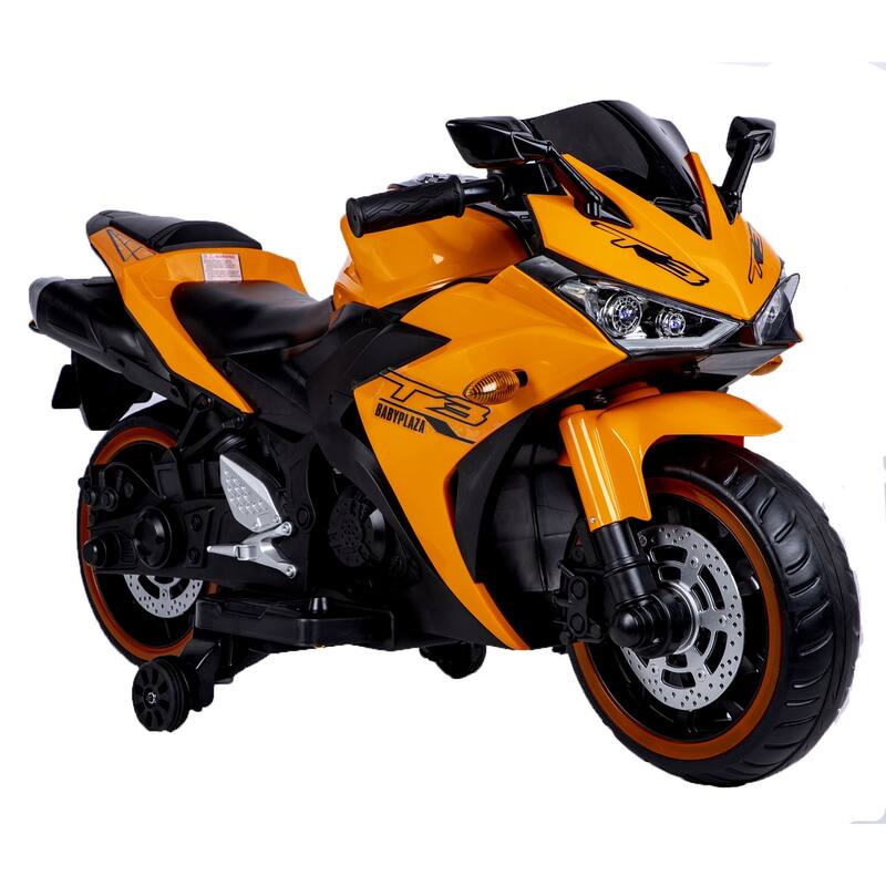 12V Ride-On Motorcycle for Kids with Manual Throttle & Music, Ideal Holiday Present