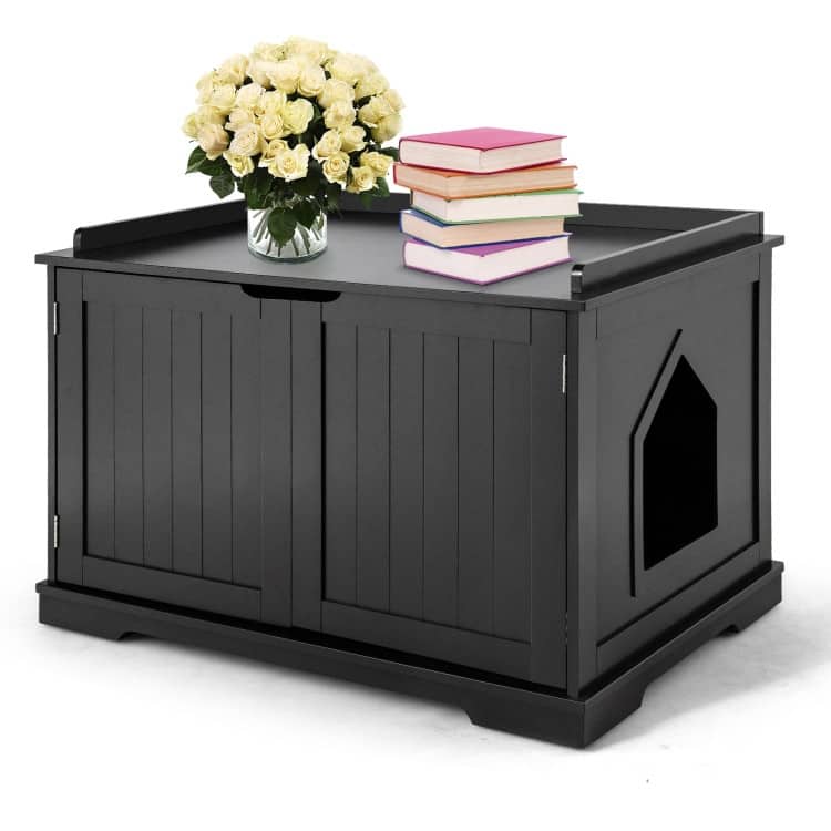 Multifunctional Cat House with Double Doors and Extra Countertop Space