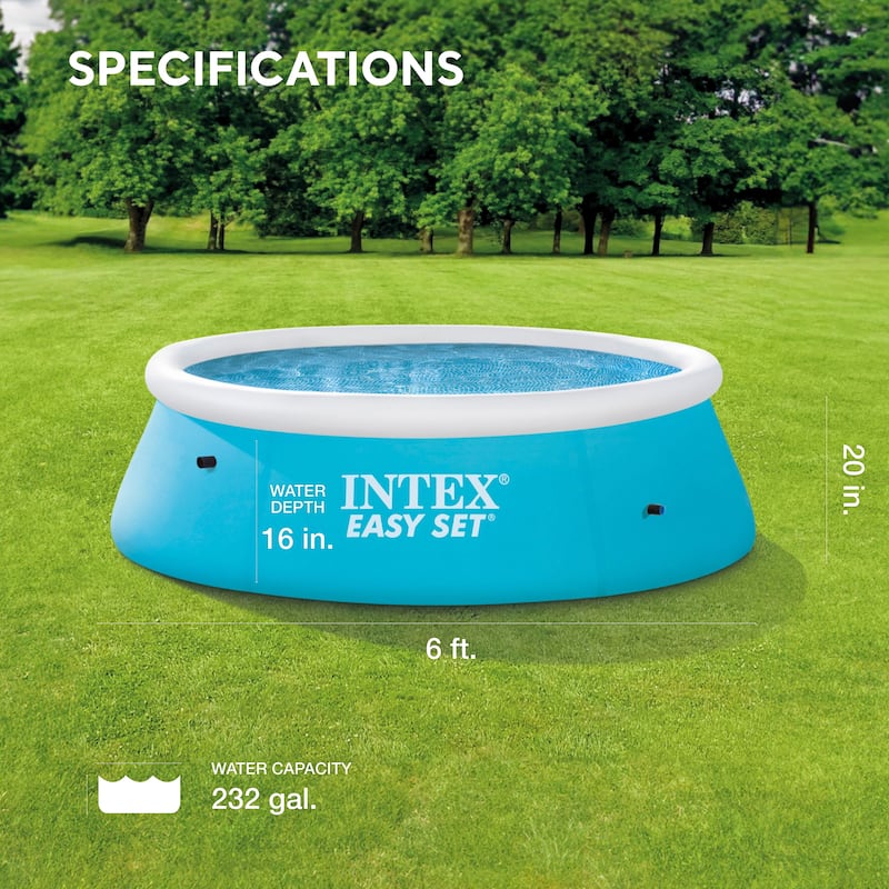 Intex 6ft x 20in Easy Set Inflatable Outdoor Kids Swimming Pool - 6' x 20"
