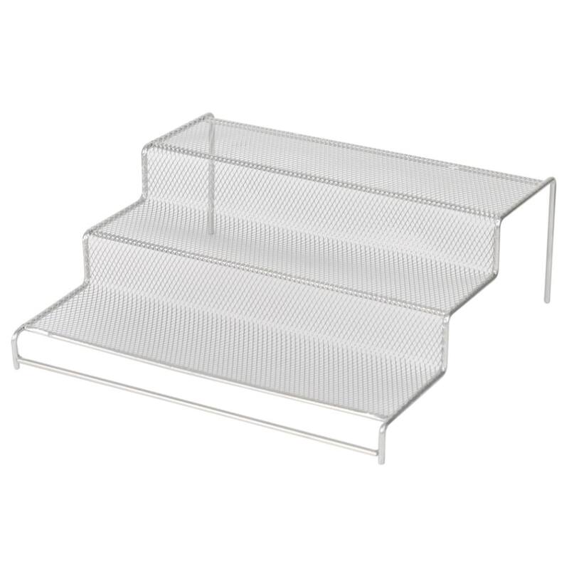 YBM Home Kitchen Mesh 3 Tier Spice Rack Step Shelf Organizer, Multipurpose,