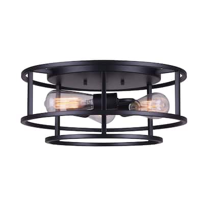 Canarm IFM757A16 Luca 3 Light 16" Wide Flush Mount Drum Ceiling