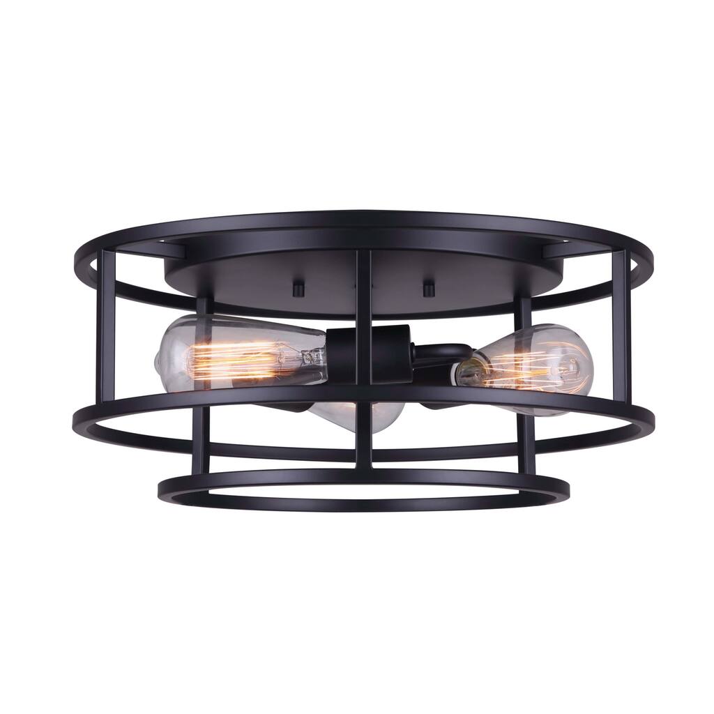 Canarm IFM757A16 Luca 3 Light 16" Wide Flush Mount Drum Ceiling
