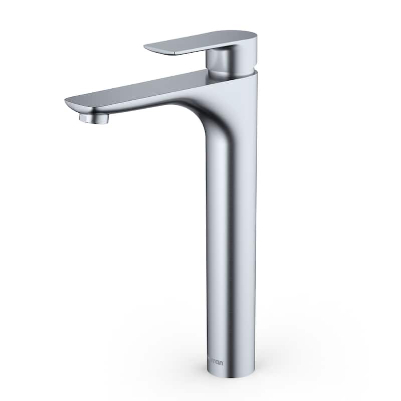 Karran Kayes Single Hole Single Handle Vessel Bathroom Faucet with Matcing Pop-up Drain