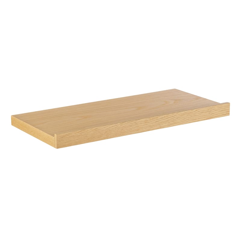HomeRoots 23" Oak Wood Wall Mounted Floating Shelf - 23.43 in. x 1.58 in. x 10.63 in.