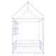 preview thumbnail 24 of 40, Twin Size Metal Bed House Bed Frame with Fence and Four Metal Grid Shelves