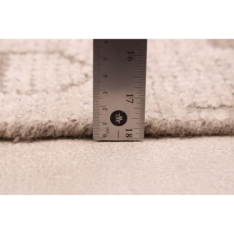 ECARPETGALLERY Hand-knotted Looma Taupe Silk, Wool Rug - 8'3 x 10'1