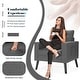 preview thumbnail 8 of 31, Costway Set of 2 Modern Tufted Accent Chair Linen Upholstered Armchair