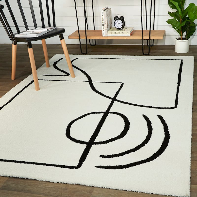 Augarde Abstract Modern Area Rug - 5'3" x 7'