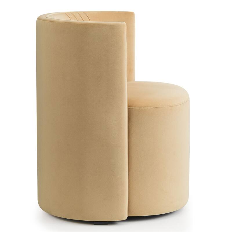 Velvet Swivel Rolling Accent Chairs with Casters