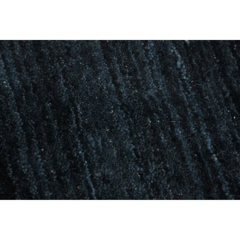 Hand Knotted Oriental 100% Wool Carpet Tribal Animal Pictorial Navy Blue & Blues Gabbeh Area Rug - 9' 9'' X 8' 1''