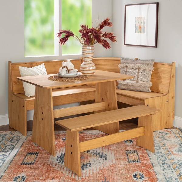 Wendell Solid Wood Corner Breakfast Nook Dining Set On Sale Bed Bath Beyond 32511893