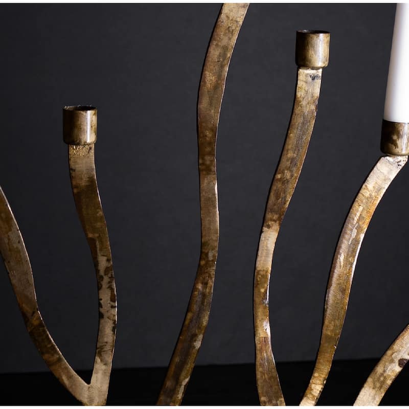 Candle Holder Med Old Brass - OLD BRASS - OLD BRASS