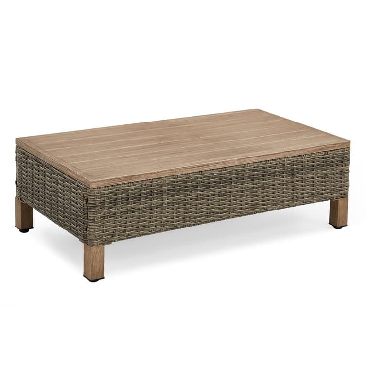 Wicker Centrahoma Coffee Table 13.8'' H X 22.2'' W X 43.3'' L
