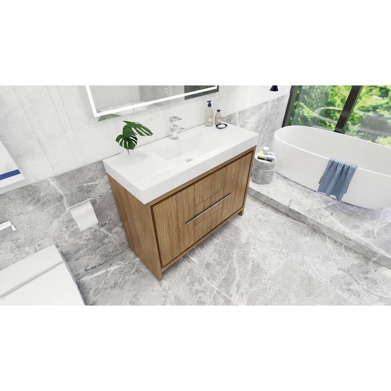 Dove 48'' Freestanding Vanity with Reinforced Acrylic Sink
