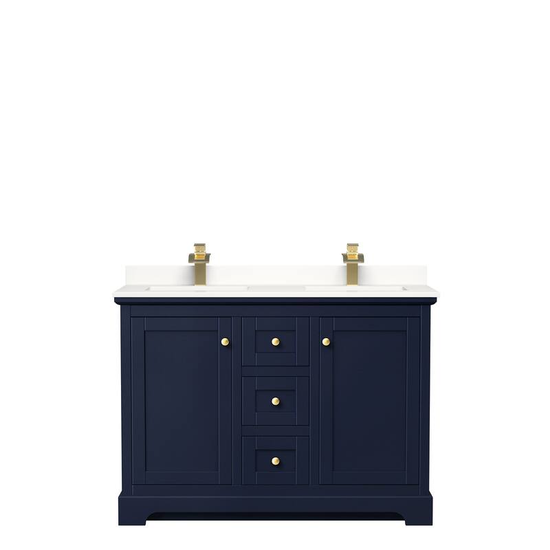 Avery 48-inch Double Vanity, Quartz Top