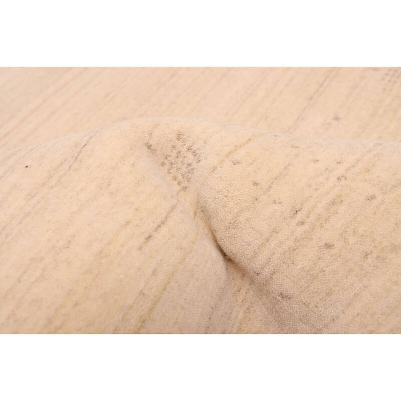 ECARPETGALLERY Hand Loomed Indo Gabbeh Ivory Wool Rug - 8'3 x 9'10