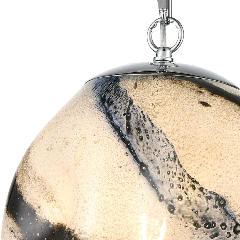 Elk Home Blue Planetary Chrome With Blue Glass 1 Light Pendant