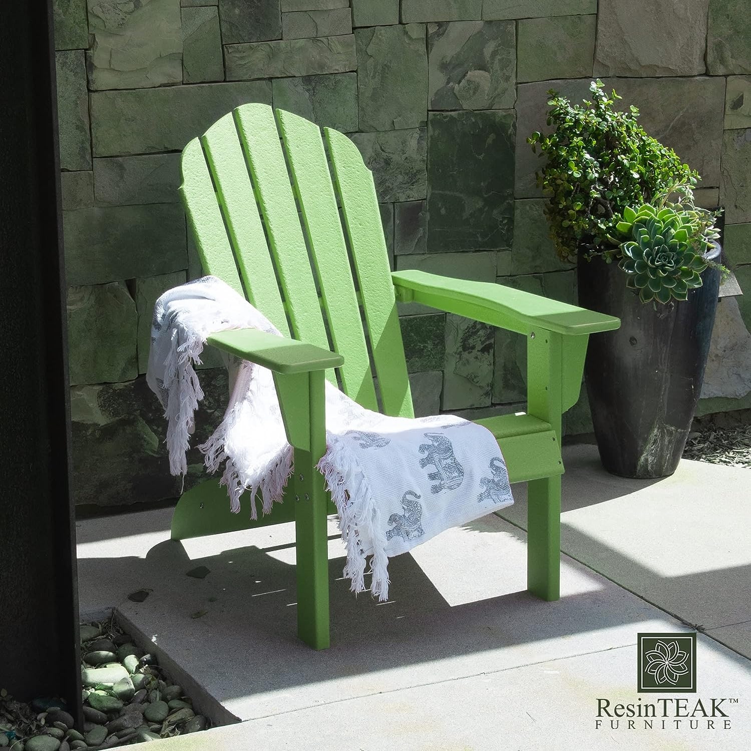 Resin teak sales adirondack chair
