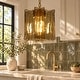 preview thumbnail 18 of 43, Kasy Modern 1-Light Textured Glass Pendant Light Unique Kitchen Island Light Large: W11.8" x H15" - Hanging with Chain L
