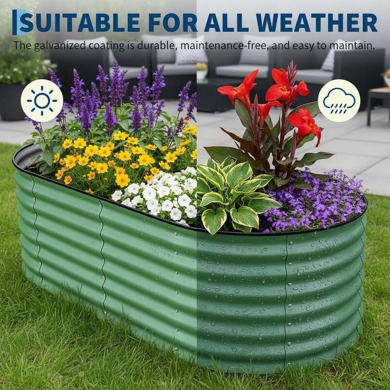 2 Pack Galvanized Raised Garden Beds