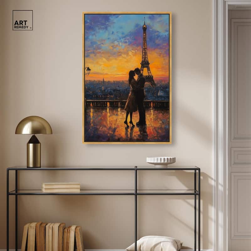 Eiffel Tower Romance Canvas by Art Remedy