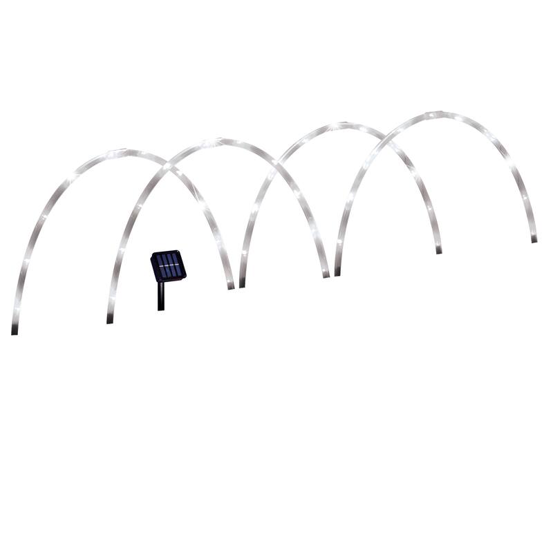 Set of 4 Solar LED Arches Pathway Lights with 8 Modes - NO SIZE